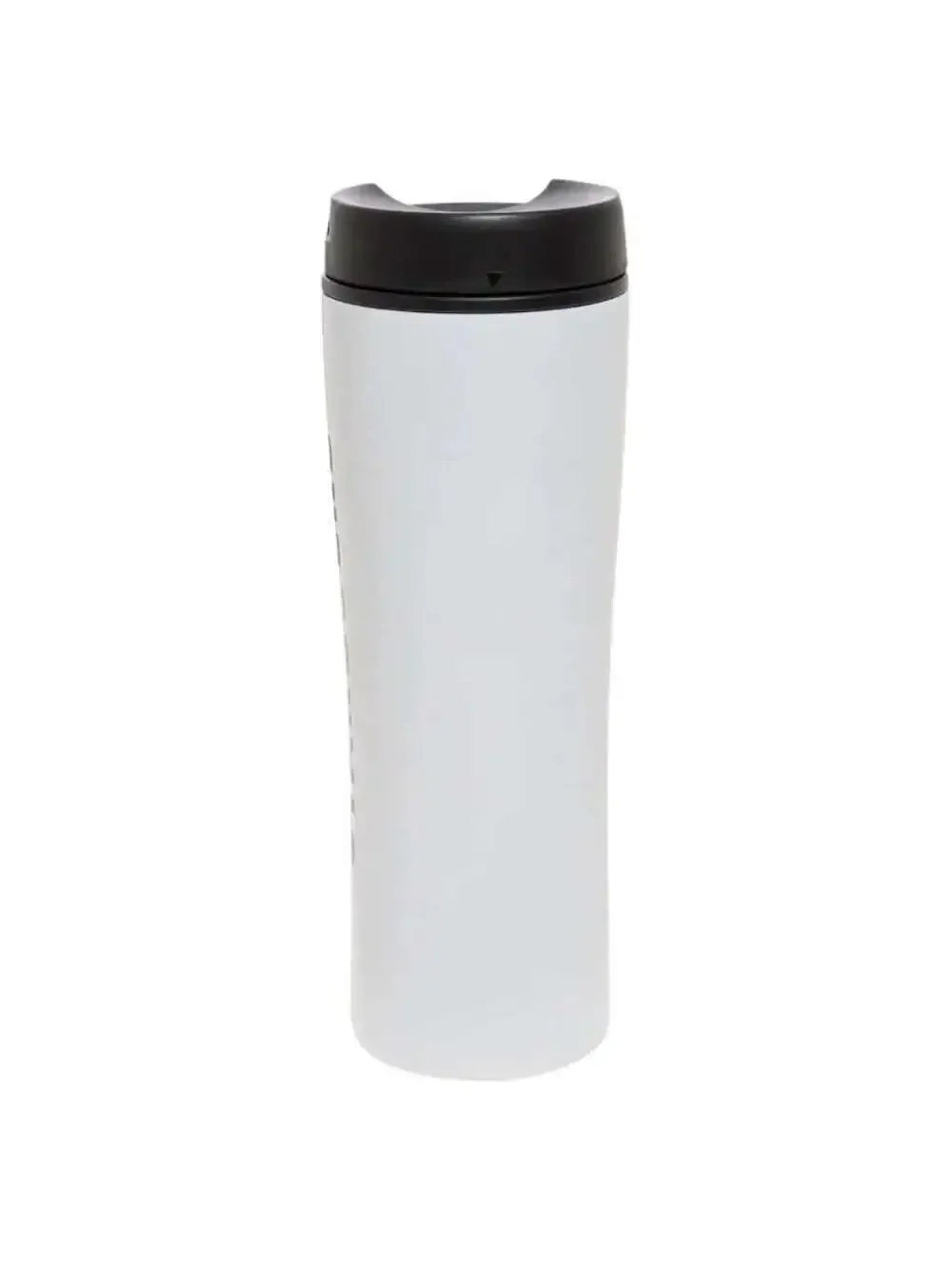 NEW Starbucks 16 Oz White Steel Vacuum Coffee Tumbler With Black Swivel Lid